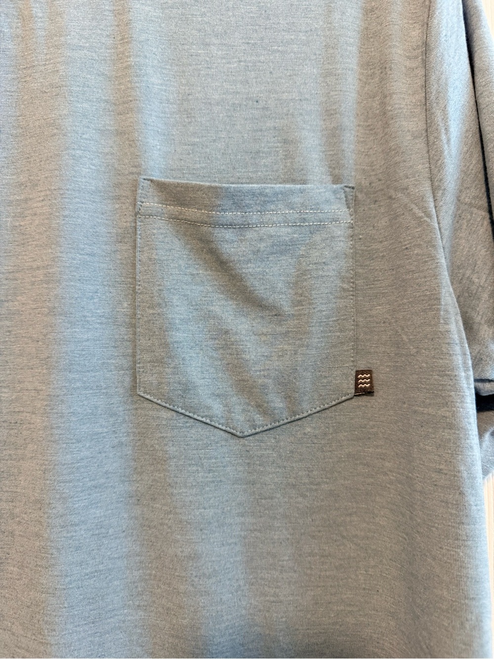 Free Fly Apparel Men's Short Sleeve Pocket Tee - Dusty Blue - Picture 2 of 6